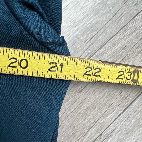 Lafayette 148 New York Women Teal Virgin Wool Two Button Blazer Size 10 - Picture 7 of 8